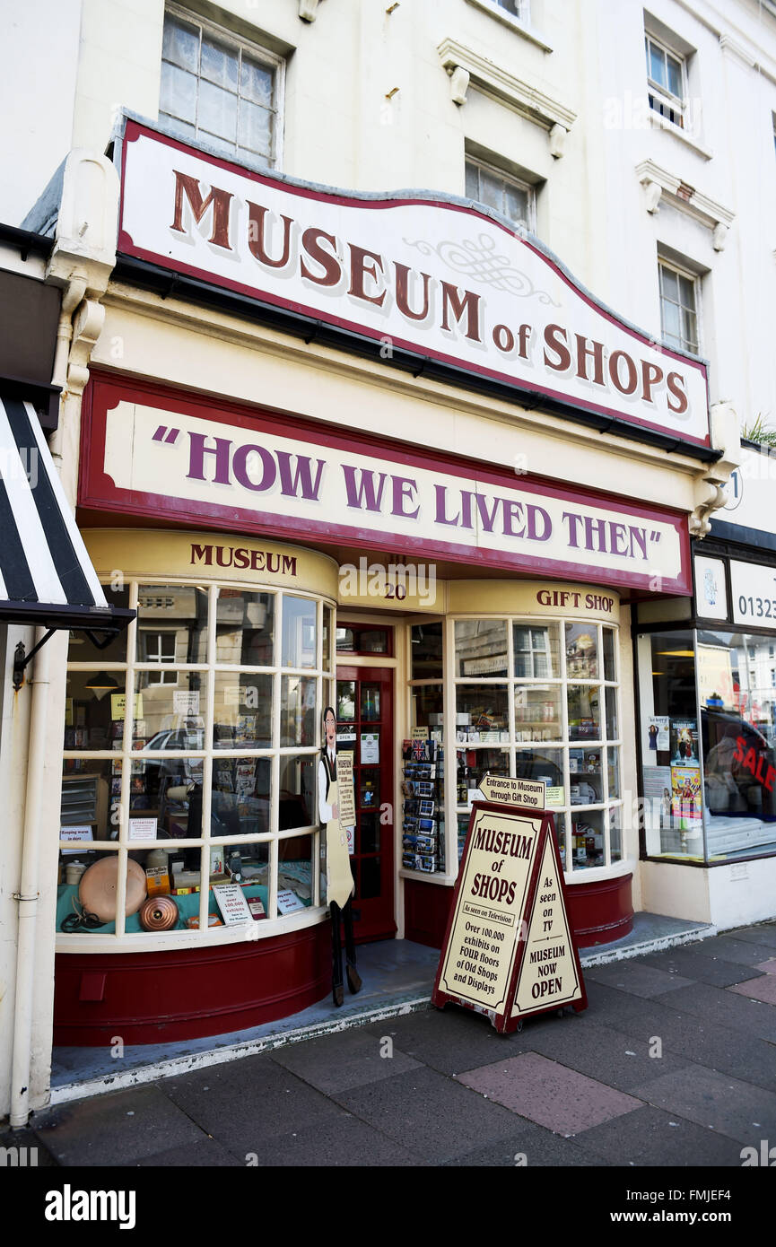 Eastbourne, East Sussex UK - Museums-Shops Stockfoto