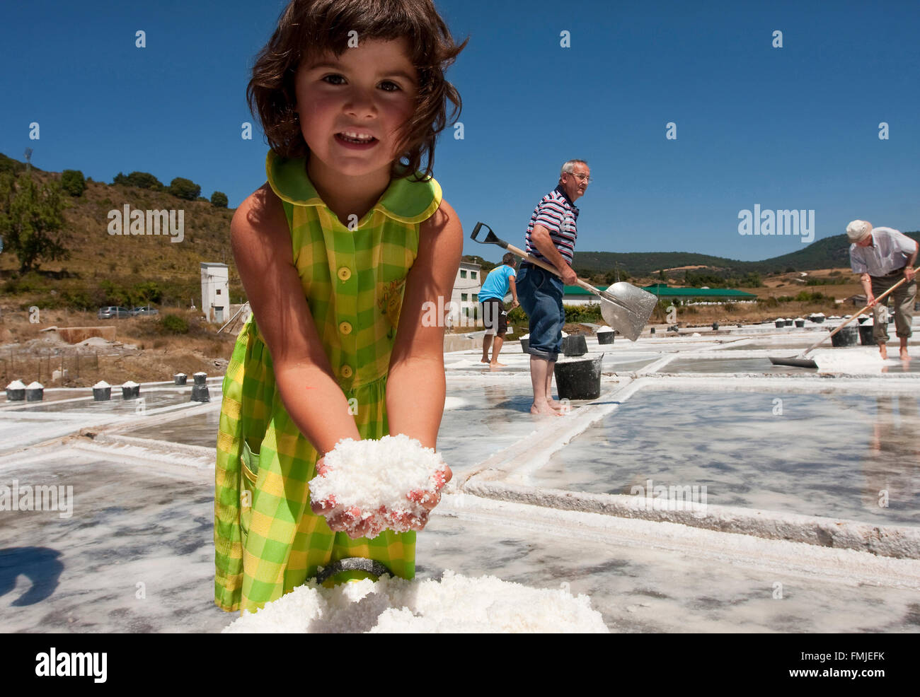 Fleur de Sel, Salinas de Oro, Navarra, Spa Stockfoto