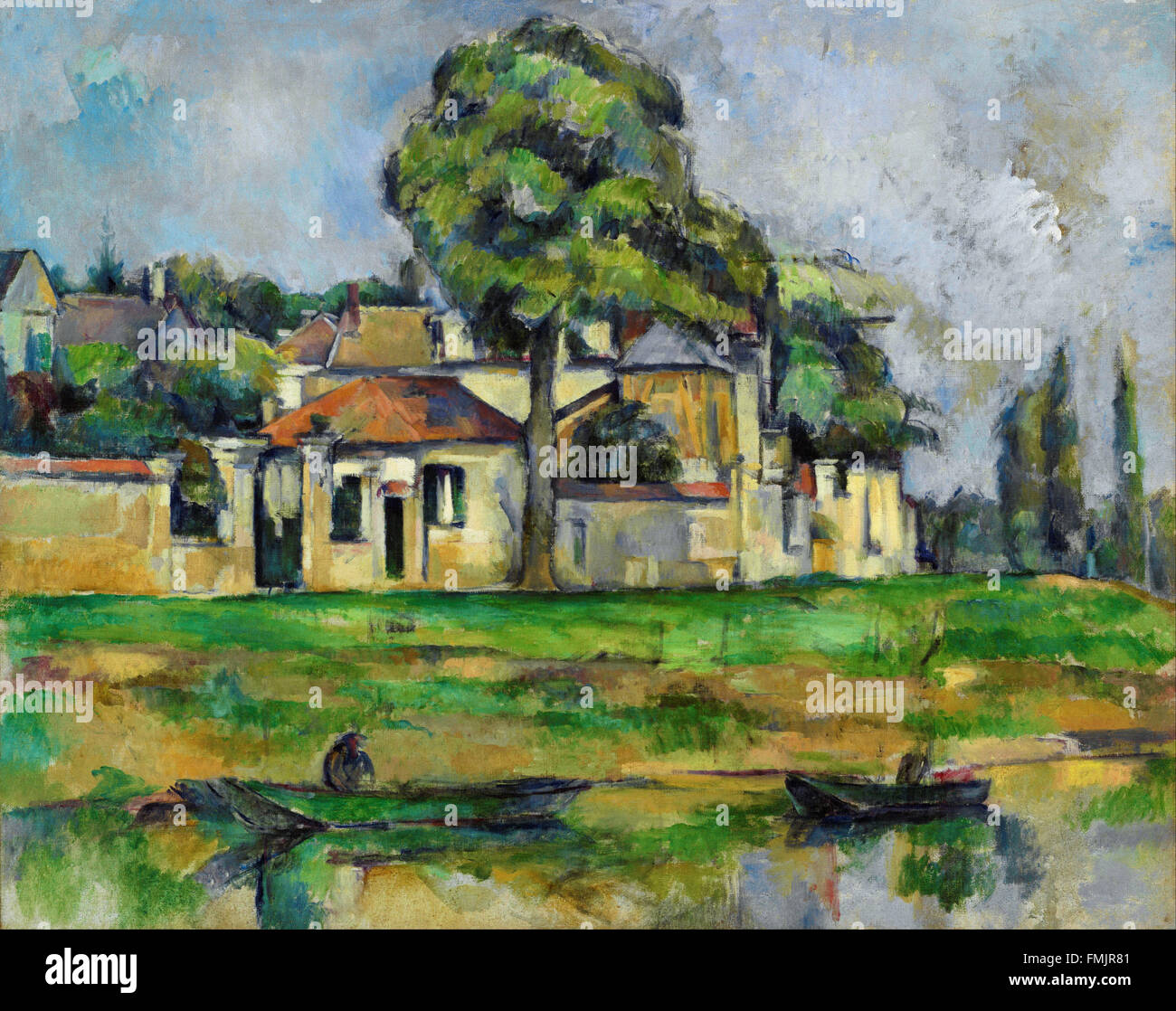 Paul Cézanne - Ufer der Marne Stockfoto