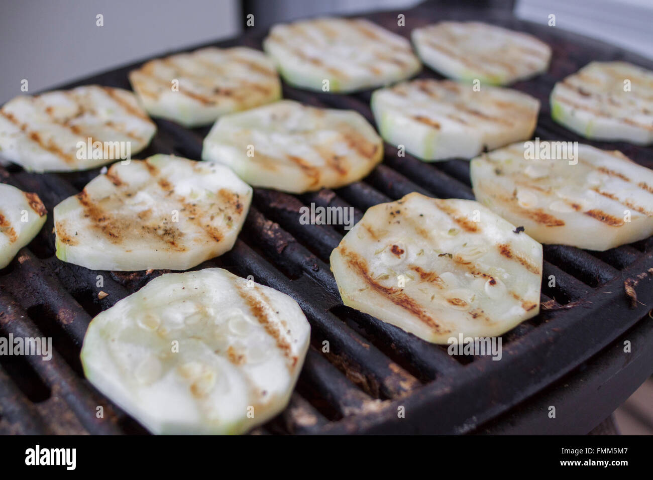 Gegrillte Zucchini Stockfoto