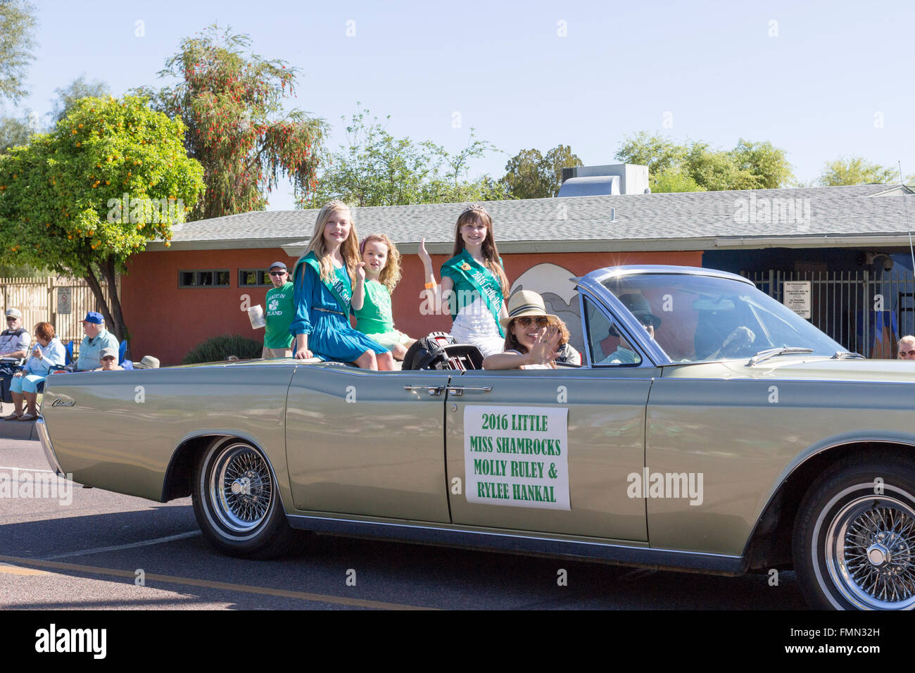 Phoenix, Arizona, USA. 12. März 2016. Der 33. ordentlichen St. Patricks Day Parade und Faire. Die Parade ist die Kick-off Veranstaltung für irische Jahrmarkt in Hance Park. Bildnachweis: Jennifer Mack/Alamy Live-Nachrichten Stockfoto