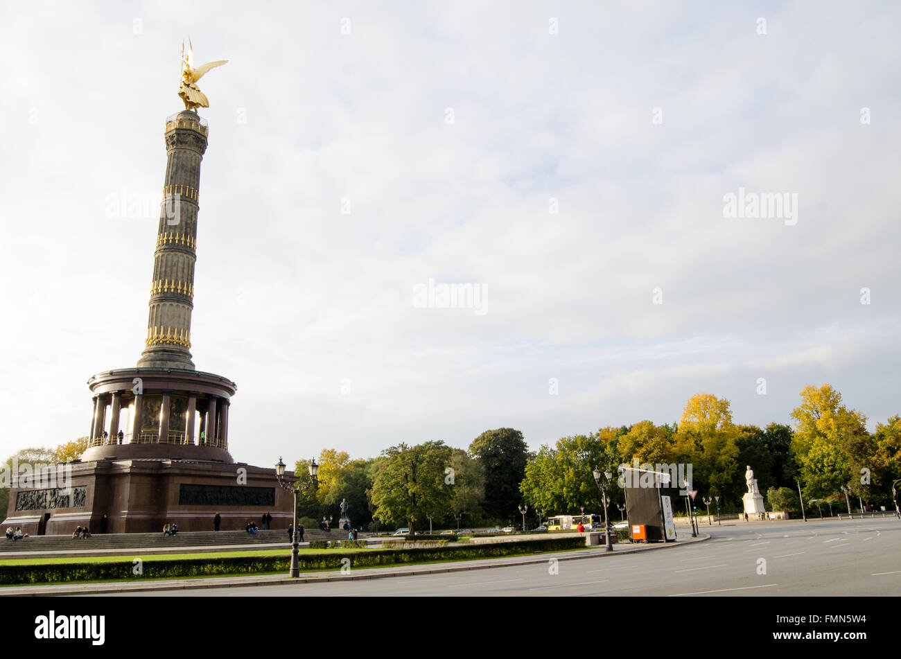 Berliner Siegessäule, goldene statue Stockfoto