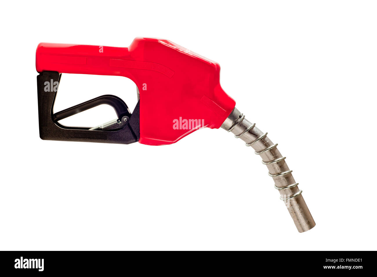 Rot Benzin-Kraftstoff-Düse Stockfoto