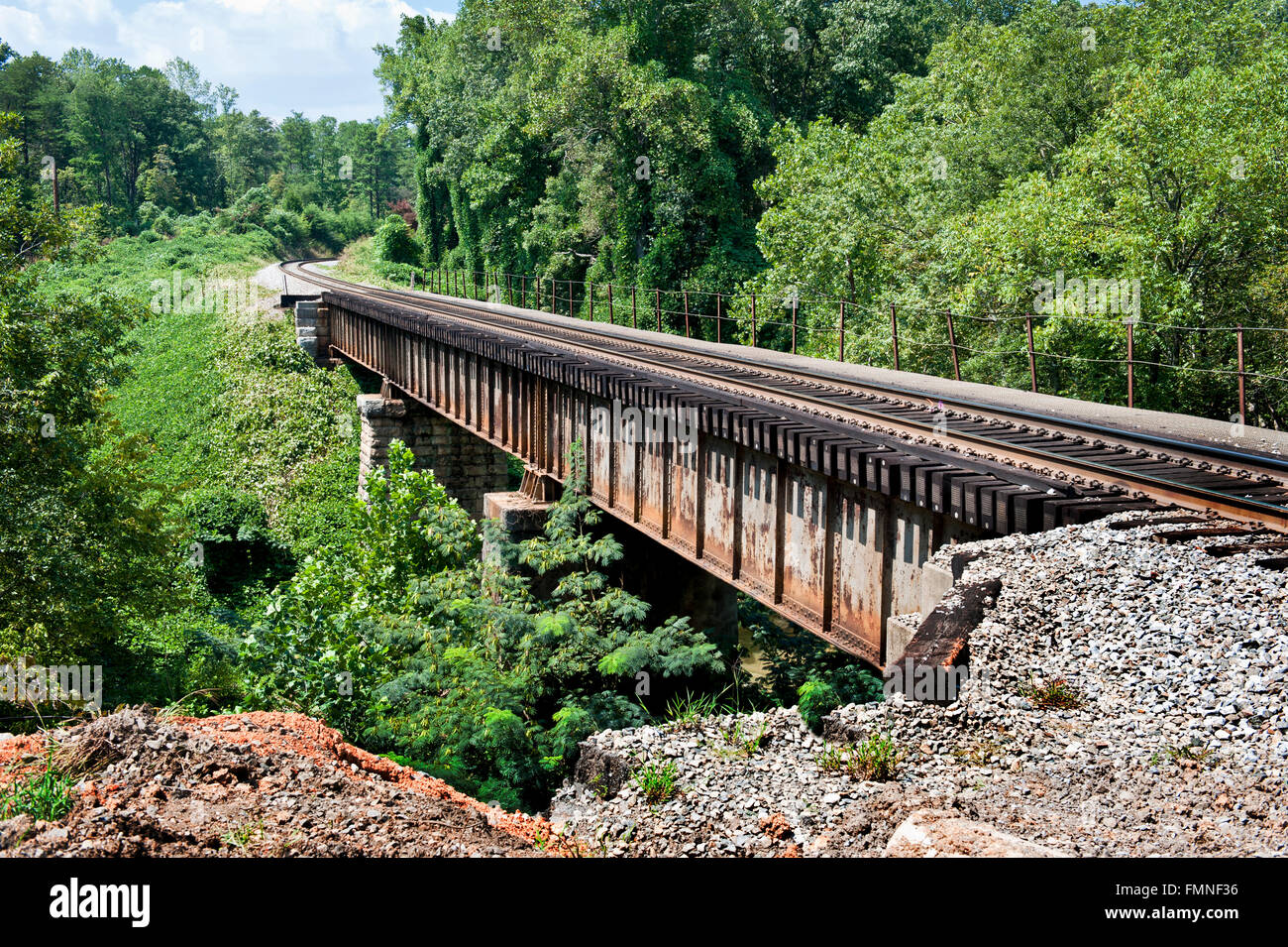 Eisenbahnbrücke in Tennessee Stockfoto