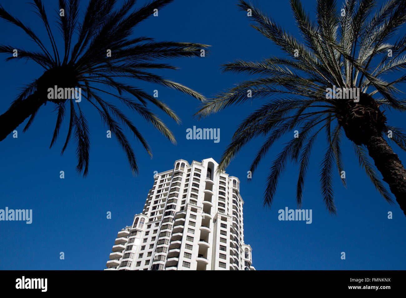 Hochhaus-Wohnanlage, San Diego Kalifornien USA Stockfoto