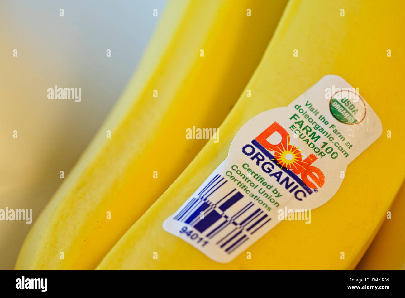 Dole Marke Bio-Bananen aus Ecuador zu produzieren Stockfoto