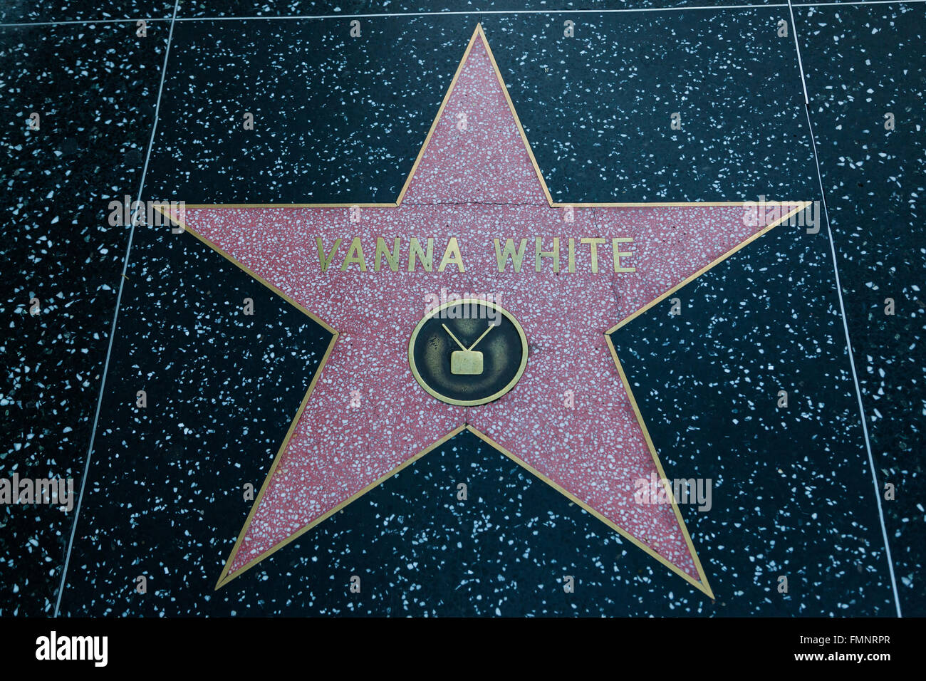 HOLLYWOOD, Kalifornien - 8. Februar 2015: Vanna White Hollywood Walk of Fame Star am 8. Februar 2015 in Hollywood, Kalifornien. Stockfoto