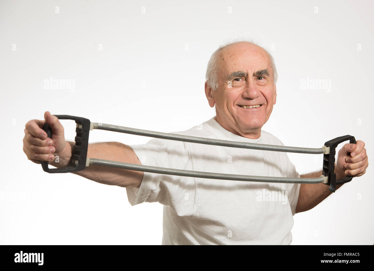 alten senior Mann glücklich und Sport treiben Stockfoto