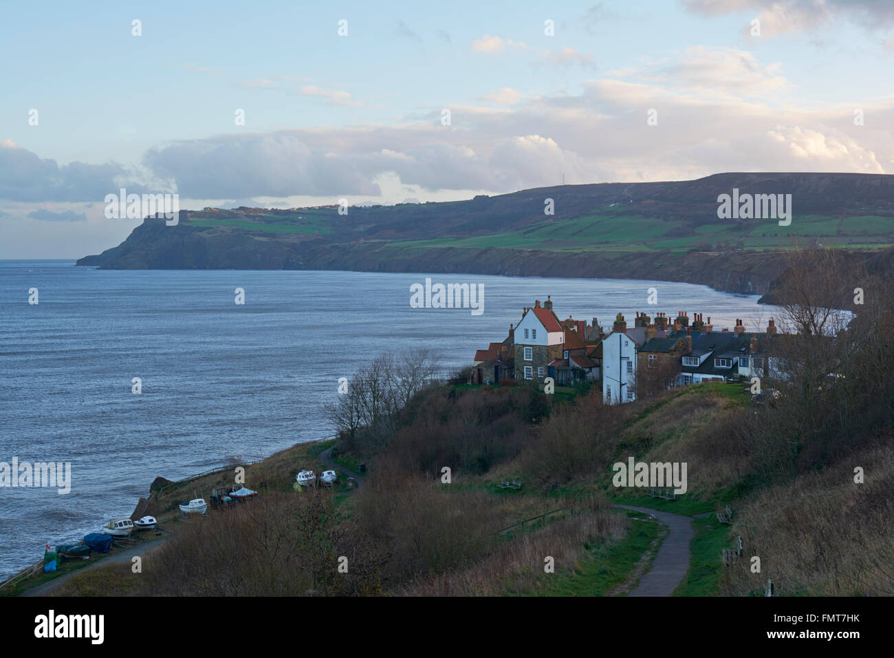 Robin Hauben Bay - Yorkshire Küste, England, UK Stockfoto