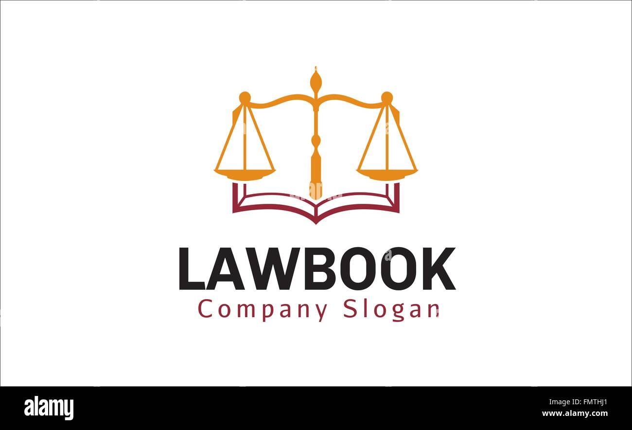 Law Book Logo Vektor Symbol Illustration Design Stock Vektor