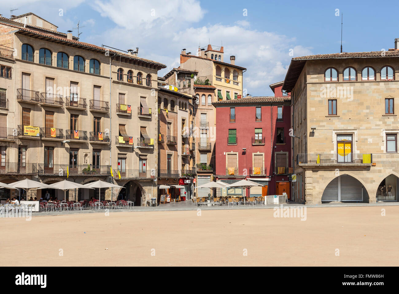 Plaça Major, Vic, Katalonien, Spanien. Stockfoto