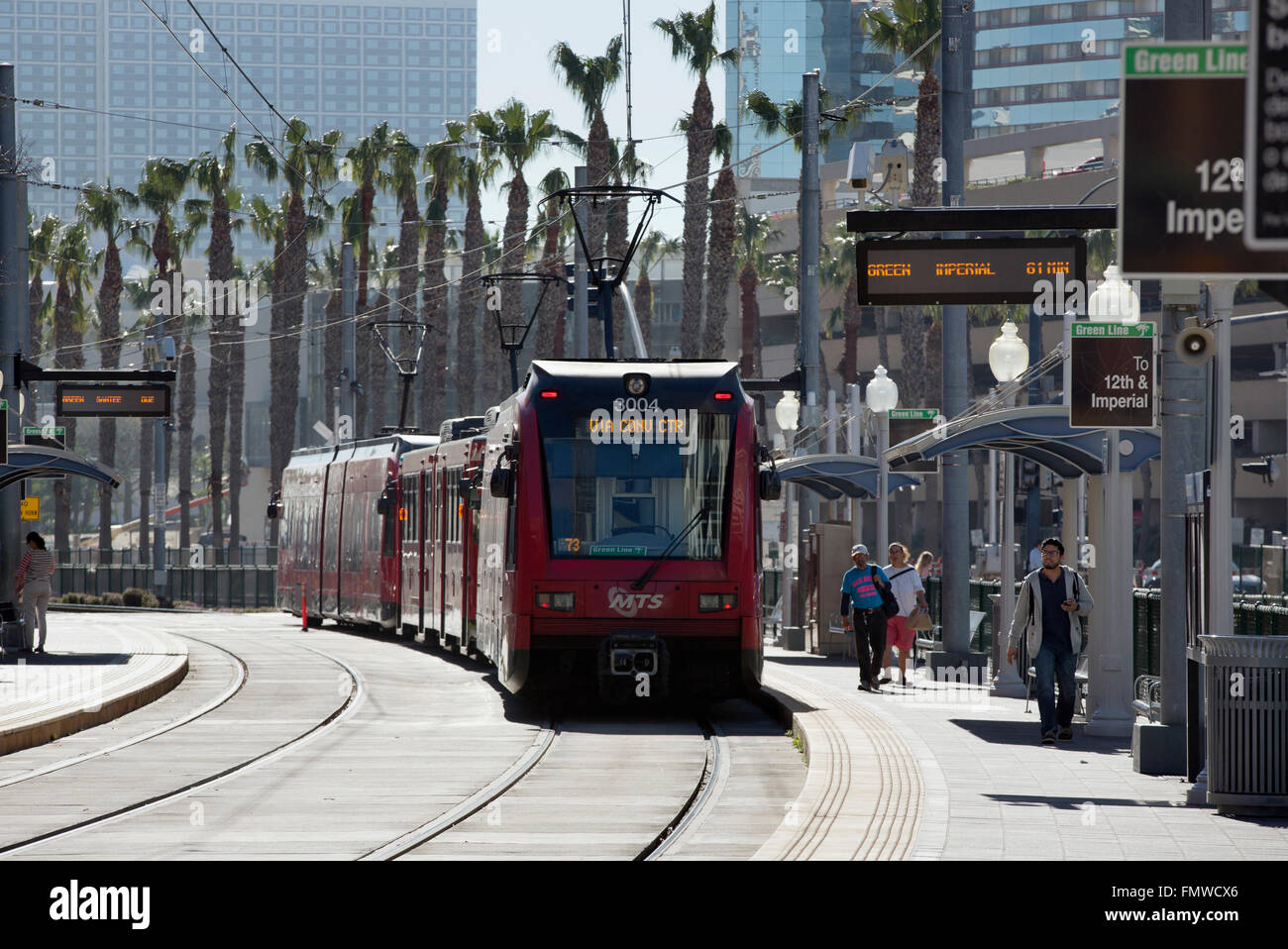 Öffentliche Verkehrsmittel, San Diego Kalifornien USA Stockfoto