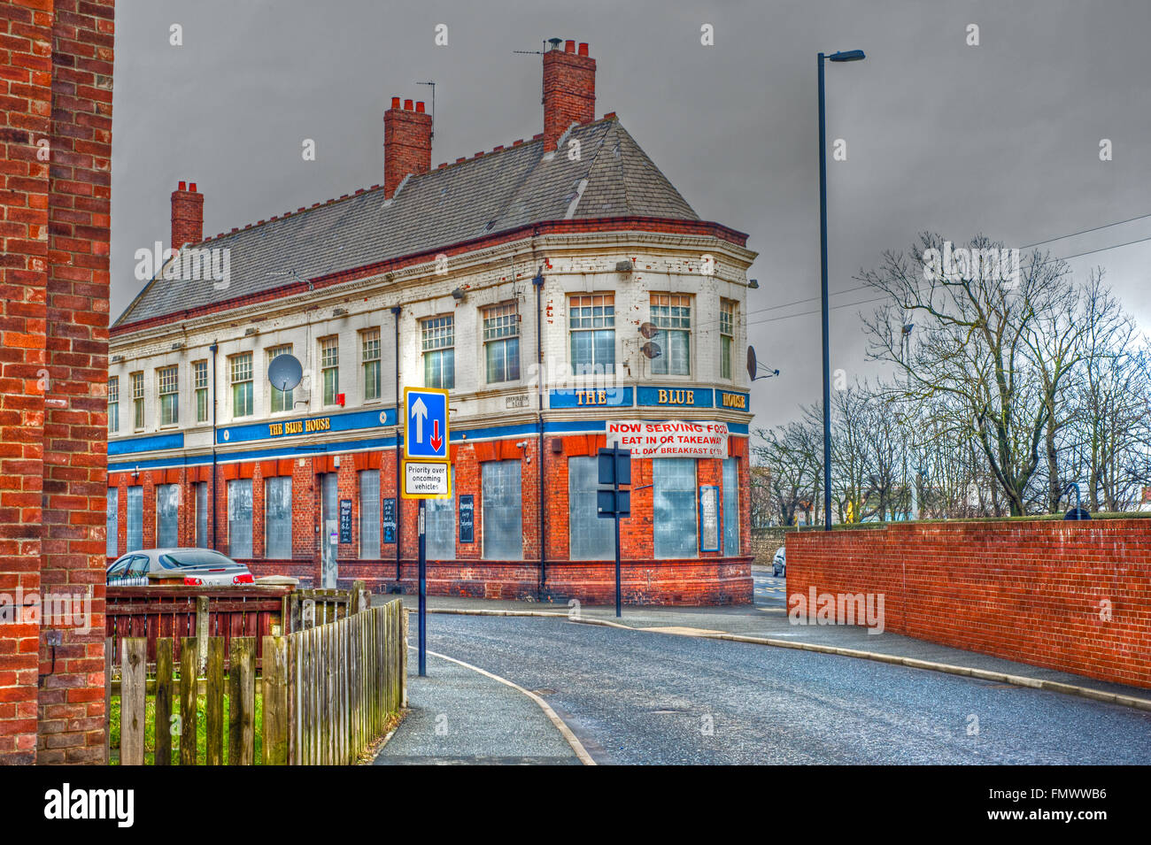 Das blaue Haus, Sunderland Stockfoto