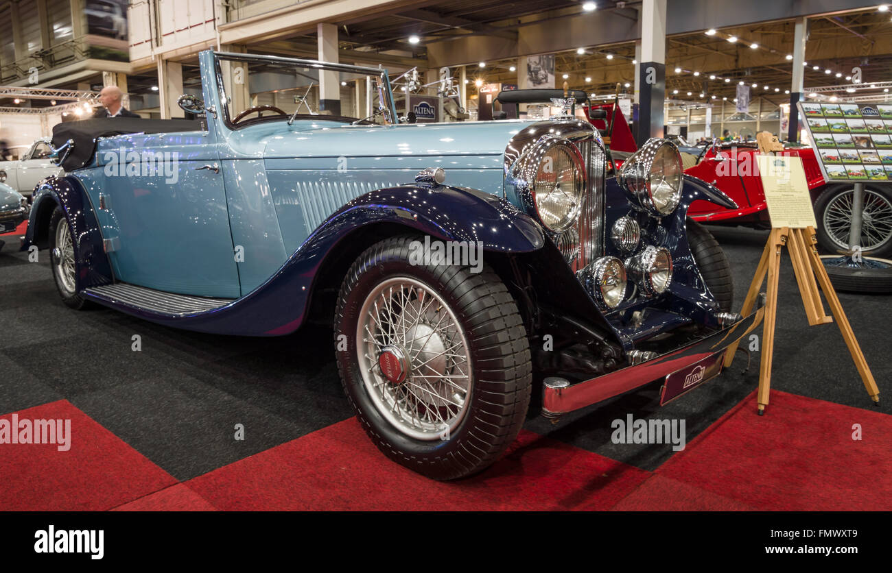 Retro-Auto Bentley 4 1/4 Liter, 1937. Stockfoto