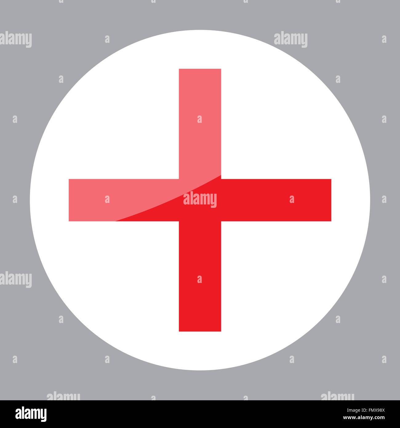 Schild Rot Kreuz Krankenhaus Klinik Symbol. Kreuz, rotes Kreuz Hilfe, amerikanische Rote Kreuz, rotes Kreuz Freiwillige, erste Hilfe, rotes Kreuz-Symbol, Stockfoto