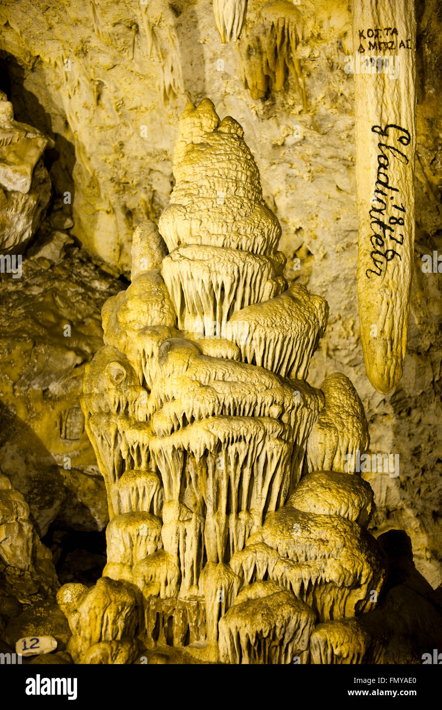 Griechenland, Kykladen, Antiparos, Tropfsteinhöhle Agios Ioannis Stockfoto