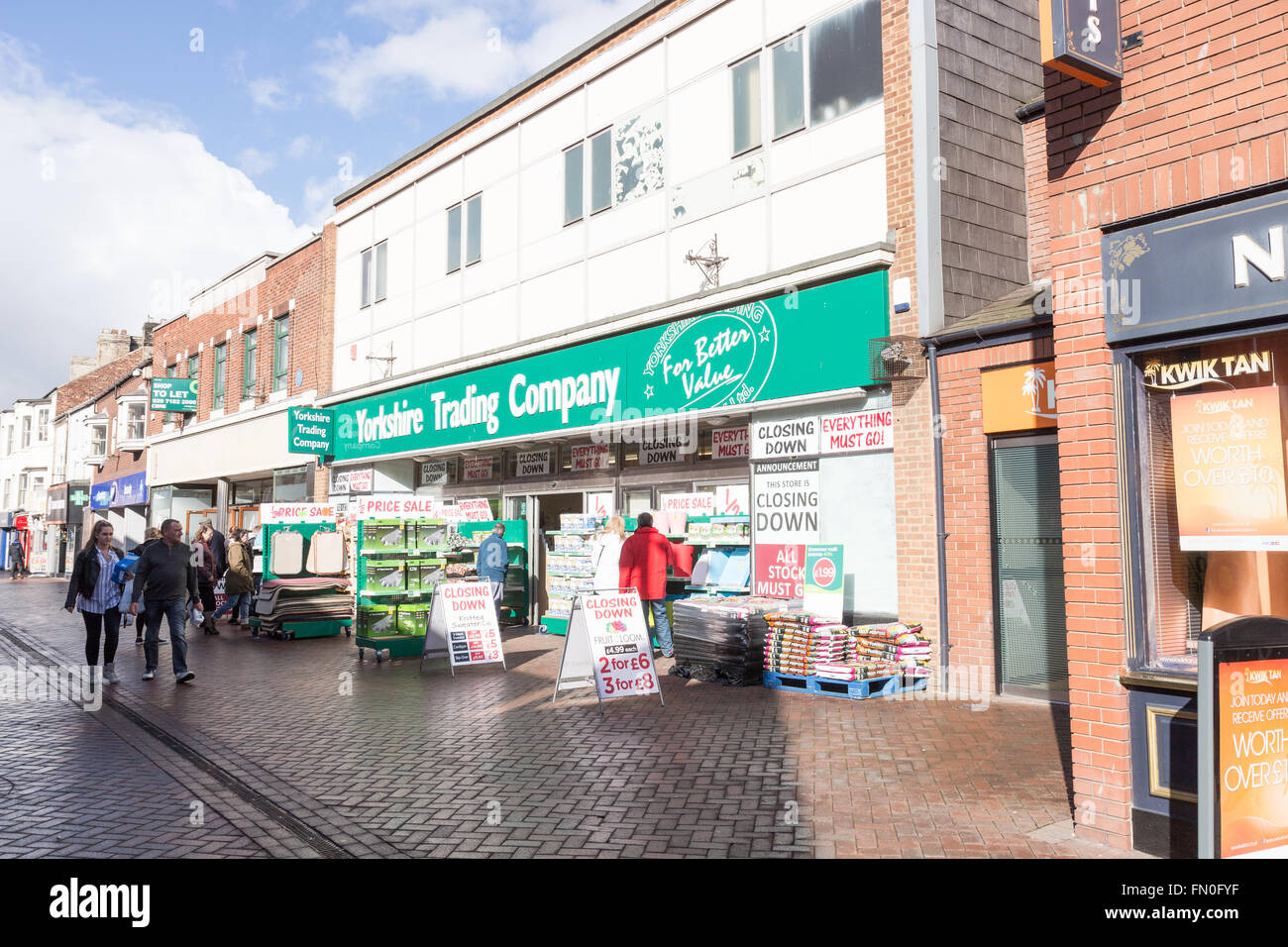 Redcar, North Yorkshire, an einem sonnigen Sonntag im März 2016 Stockfoto