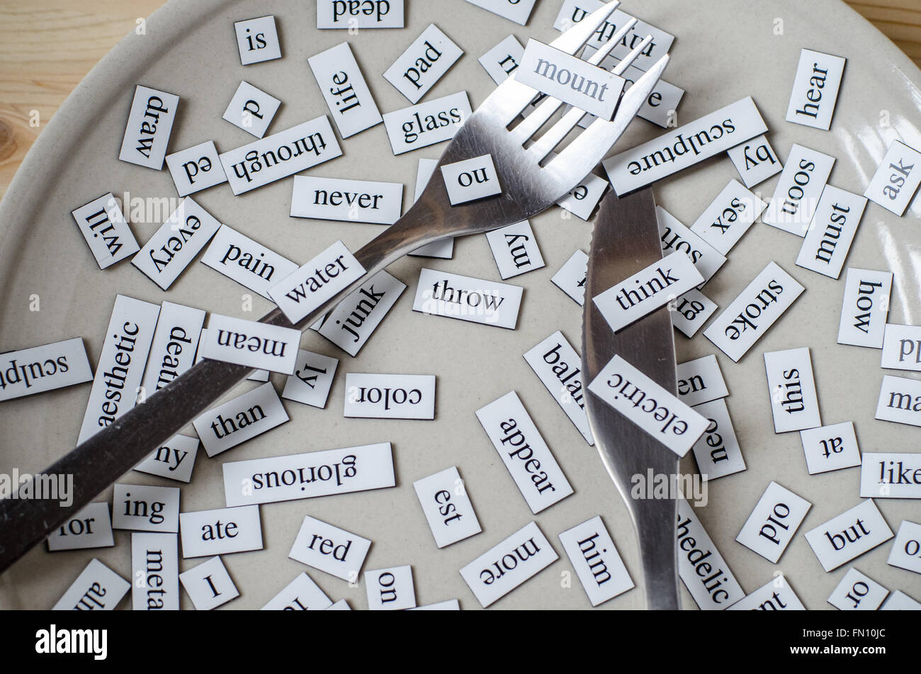 Studium der englischen Sprache inf Spaß Weg Stockfoto