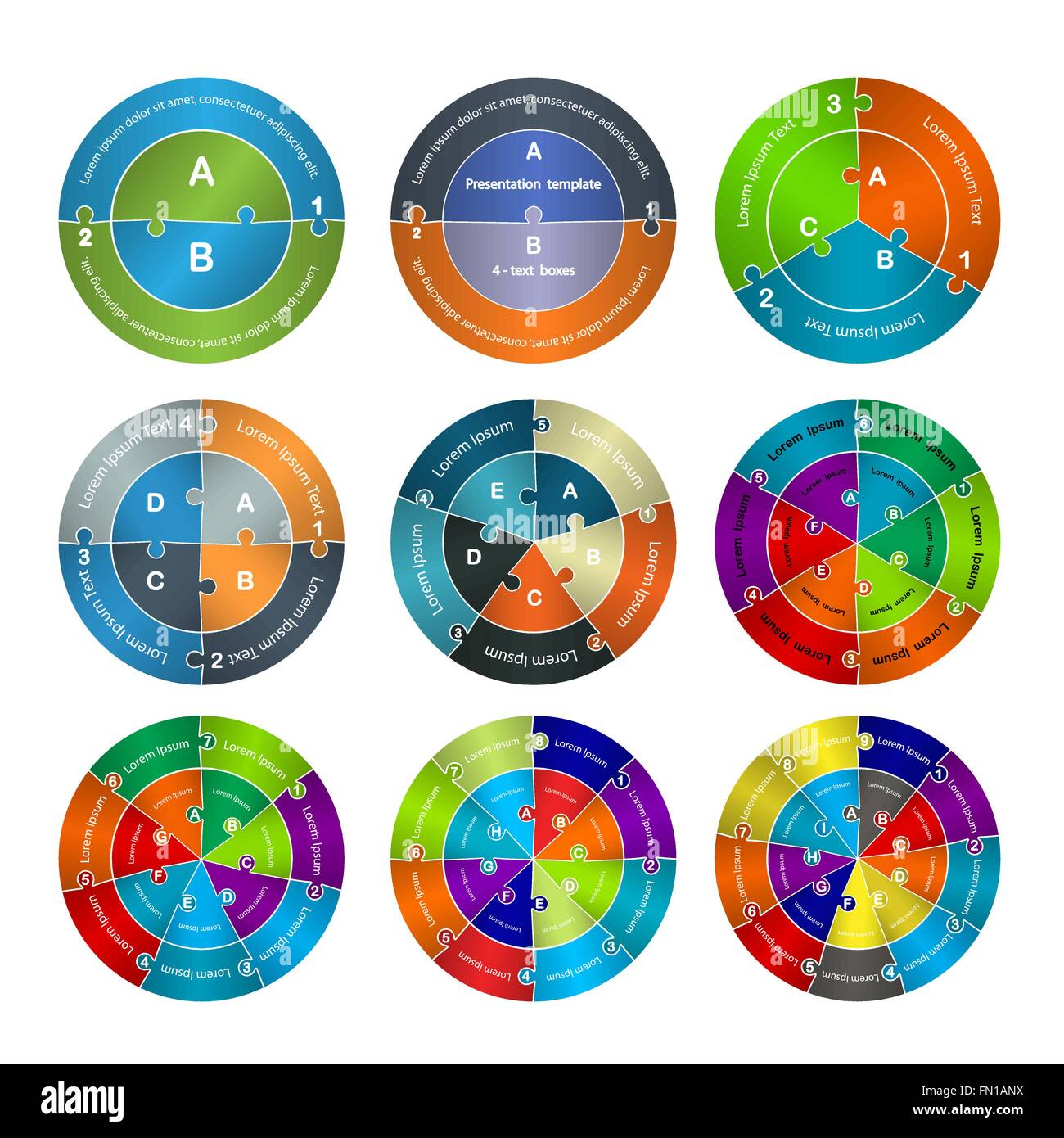 Satz Von Infografik Business Prasentation Vorlage Powerpoint Vorlage Design Backgrounds Infographic Element Stock Vektorgrafik Alamy