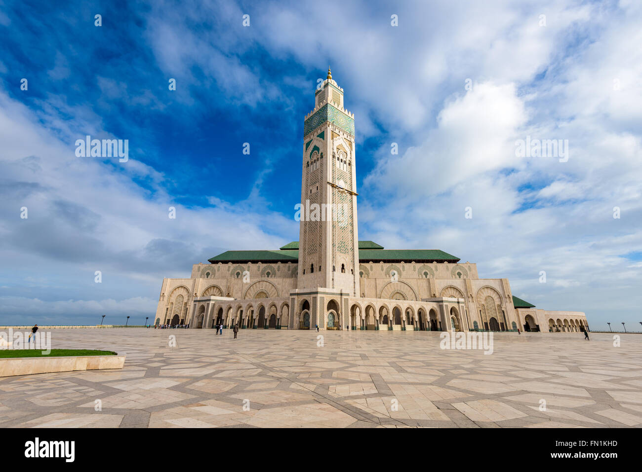 Casablanca, Marokko Hassan II Moschee. Stockfoto