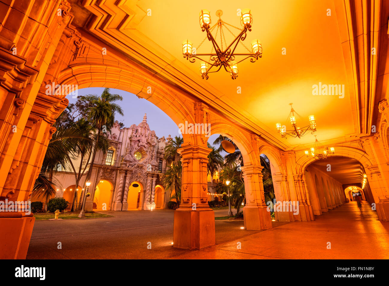 Historische Architektur in San Diego, Kalifornien, USA. Stockfoto