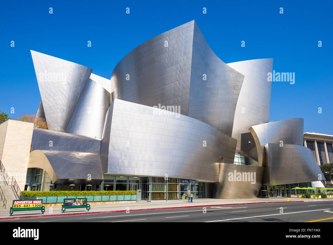 Der Walt Disney Concert Hall in Los Angeles, Kalifornien. Stockfoto