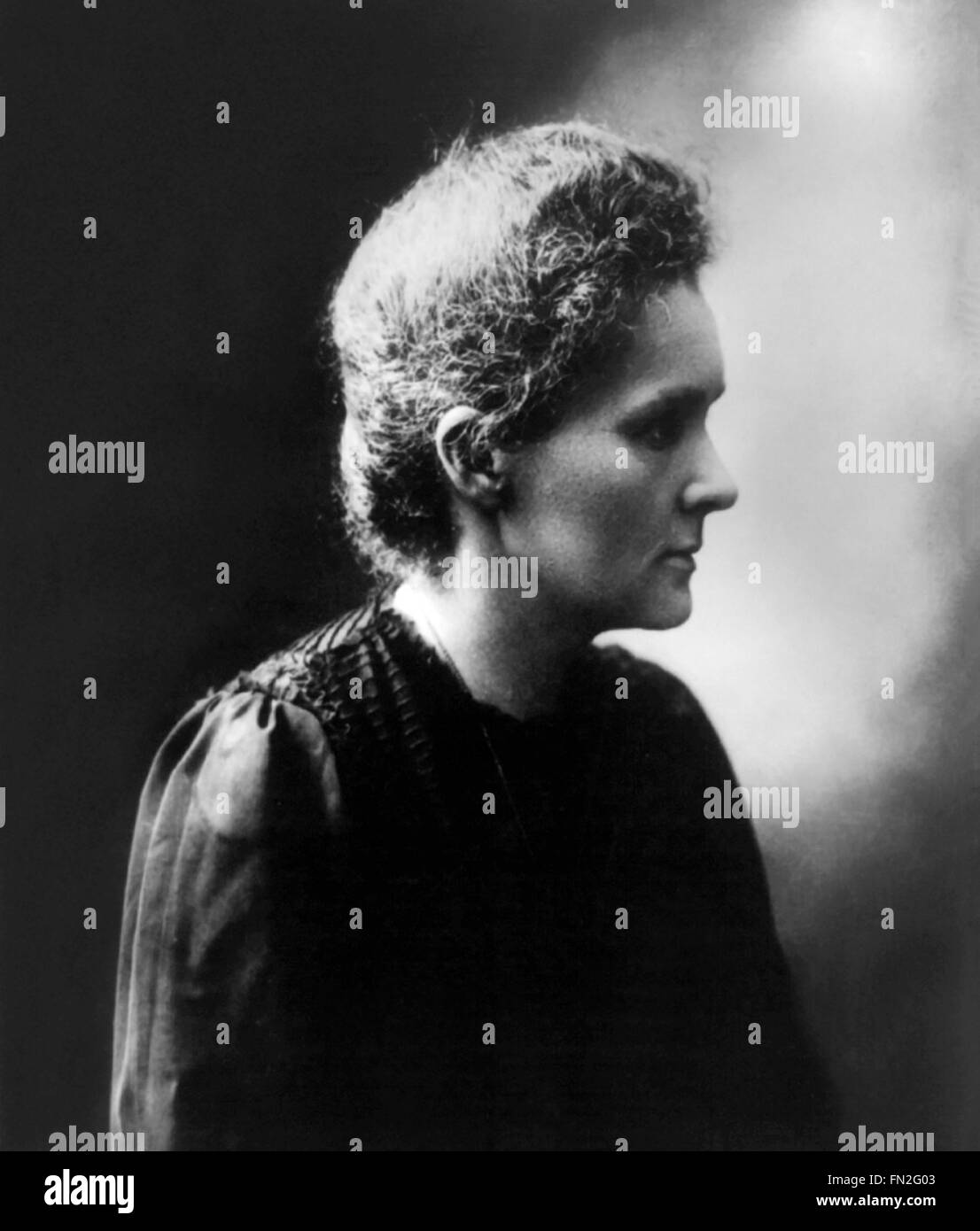 Marie Curie. Foto von den Nobelpreis gewinnen Wissenschaftler, Marie Skłodowska Curie. Datum der Foto unbekannt. Stockfoto