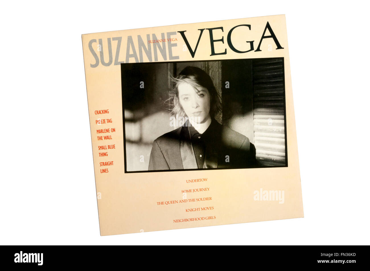 Suzanne Vega wurde Suzanne Vegas 1985 gleichnamiges Debüt-Album. Stockfoto