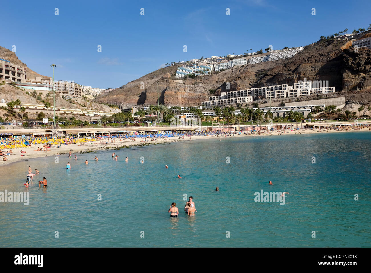 Playa de Amadores, Gran Canaria, Kanarische Inseln, Spanien Stockfoto