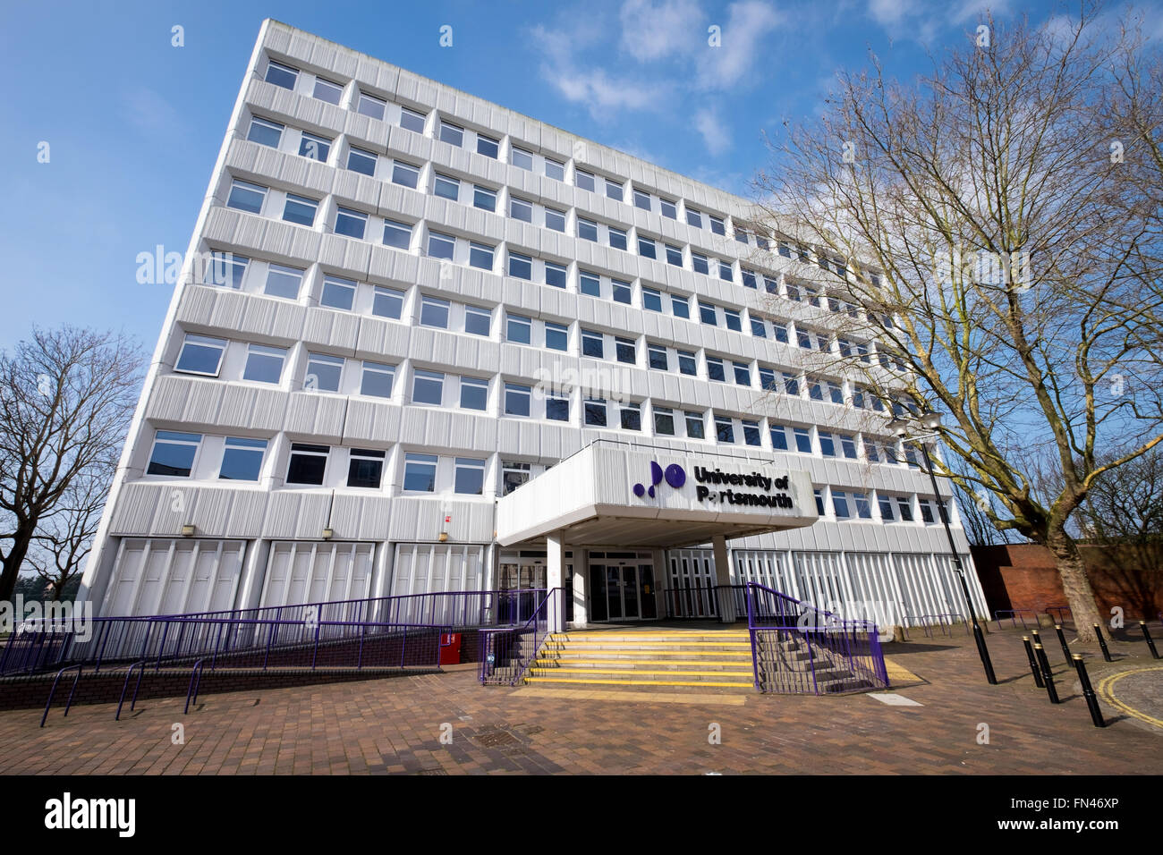 Außenseite der Universität Portsmouth, Portsmouth, Hampshire, UK Stockfoto