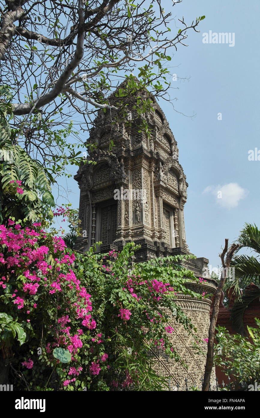 Tempel Wat Ounalom in Phnom Phen - Kambodscha Stockfoto