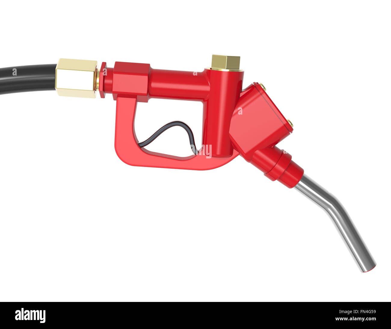 Rote Pumpe Gasdüse. 3D Render. Stockfoto