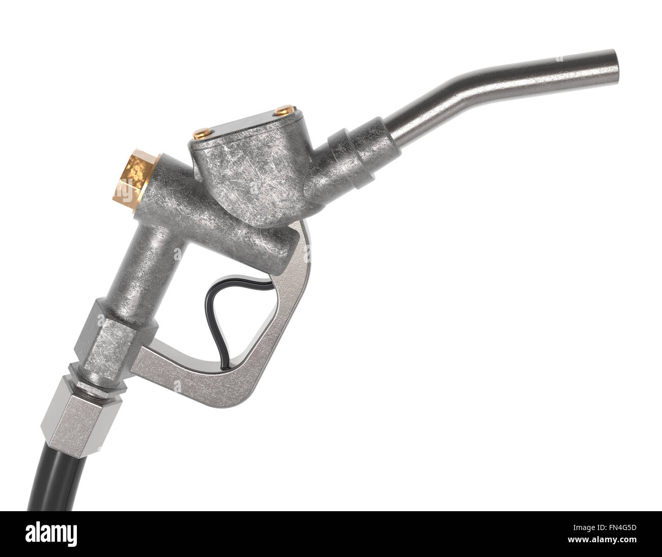 Alte Gas-Pumpe-Düse. 3D Render. Stockfoto