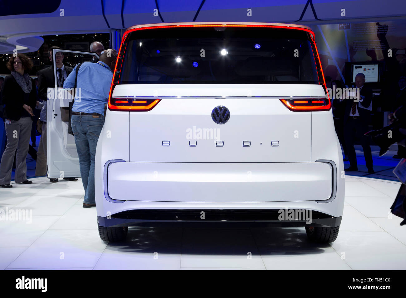 Volkswagen VW Budd-E Konzept elektrische van auf der Genfer Motor Show 2016 Stockfoto