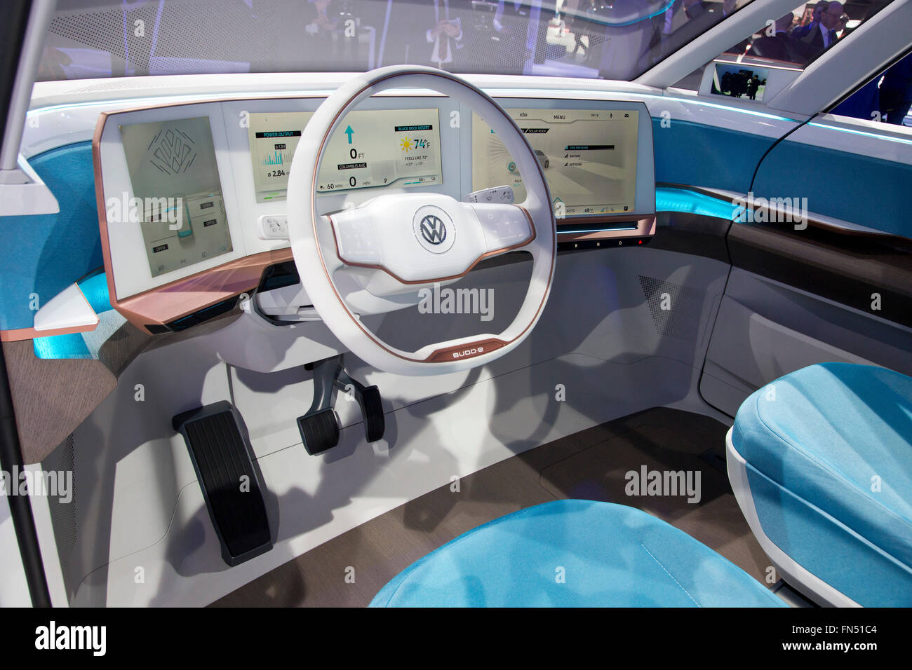 Volkswagen VW Budd-E Konzept elektrische van auf der Genfer Motor Show 2016 Stockfoto