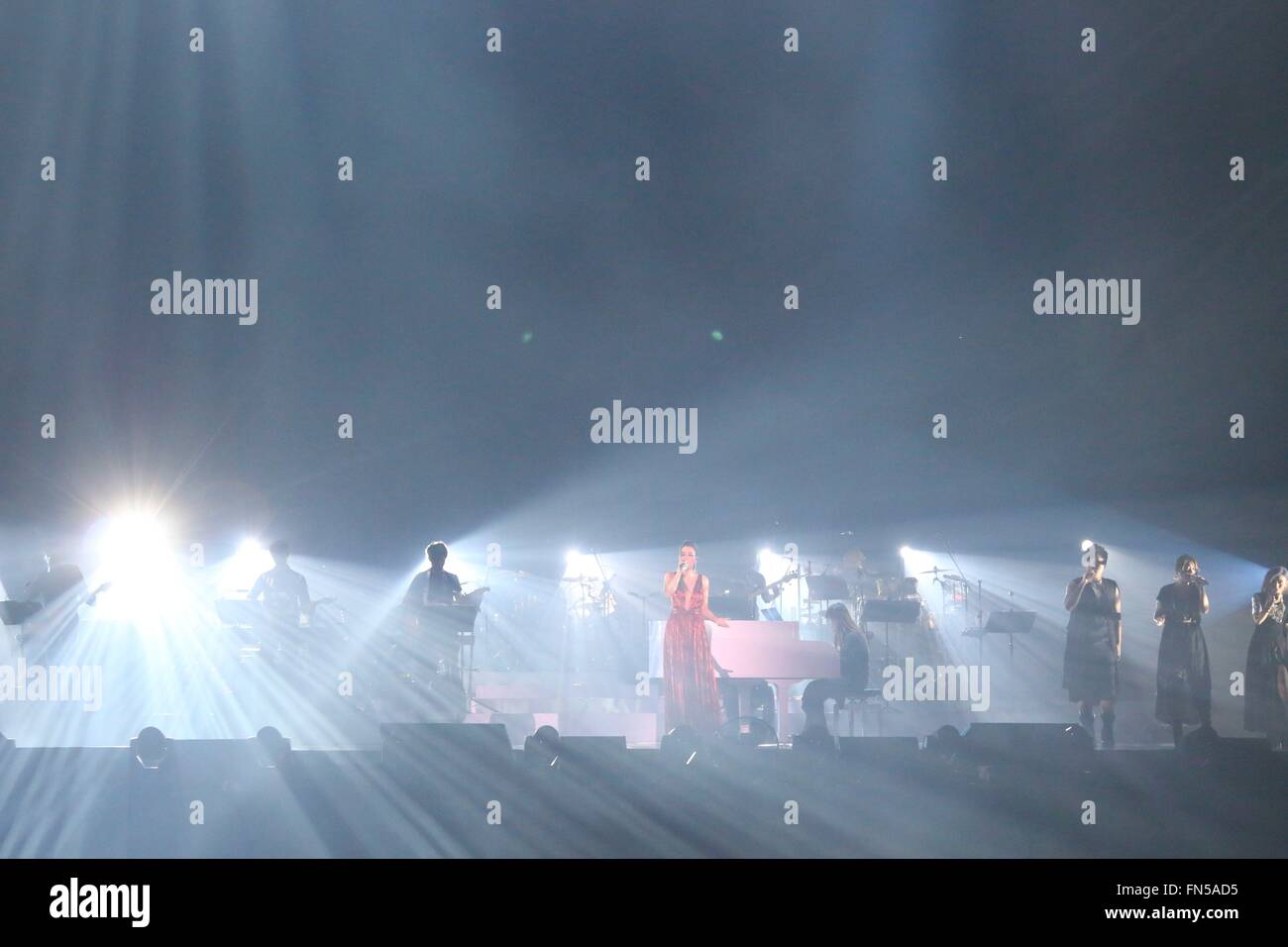 Hongkong, China. 13. März 2016. A-Lin in auf das Leben von 2015 A-Lin Sonar Welttournee in Hongkong, China am 13. März 2016. © TopPhoto/Alamy Live-Nachrichten Stockfoto