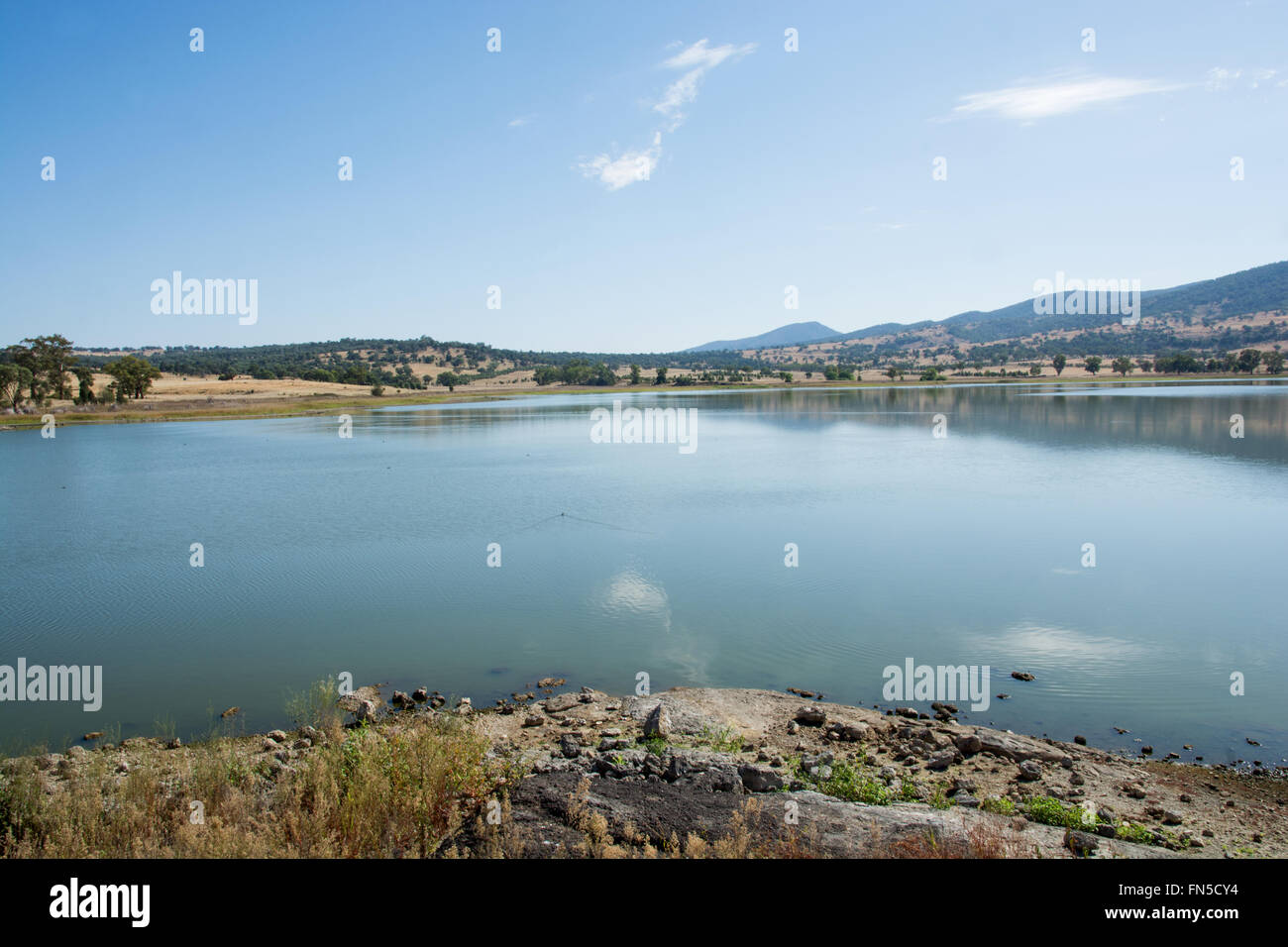 Quipolly Damm, Bereitstellung von Wasser für Kleinstadt Werris Creek. nördlichen NSW Australia Stockfoto