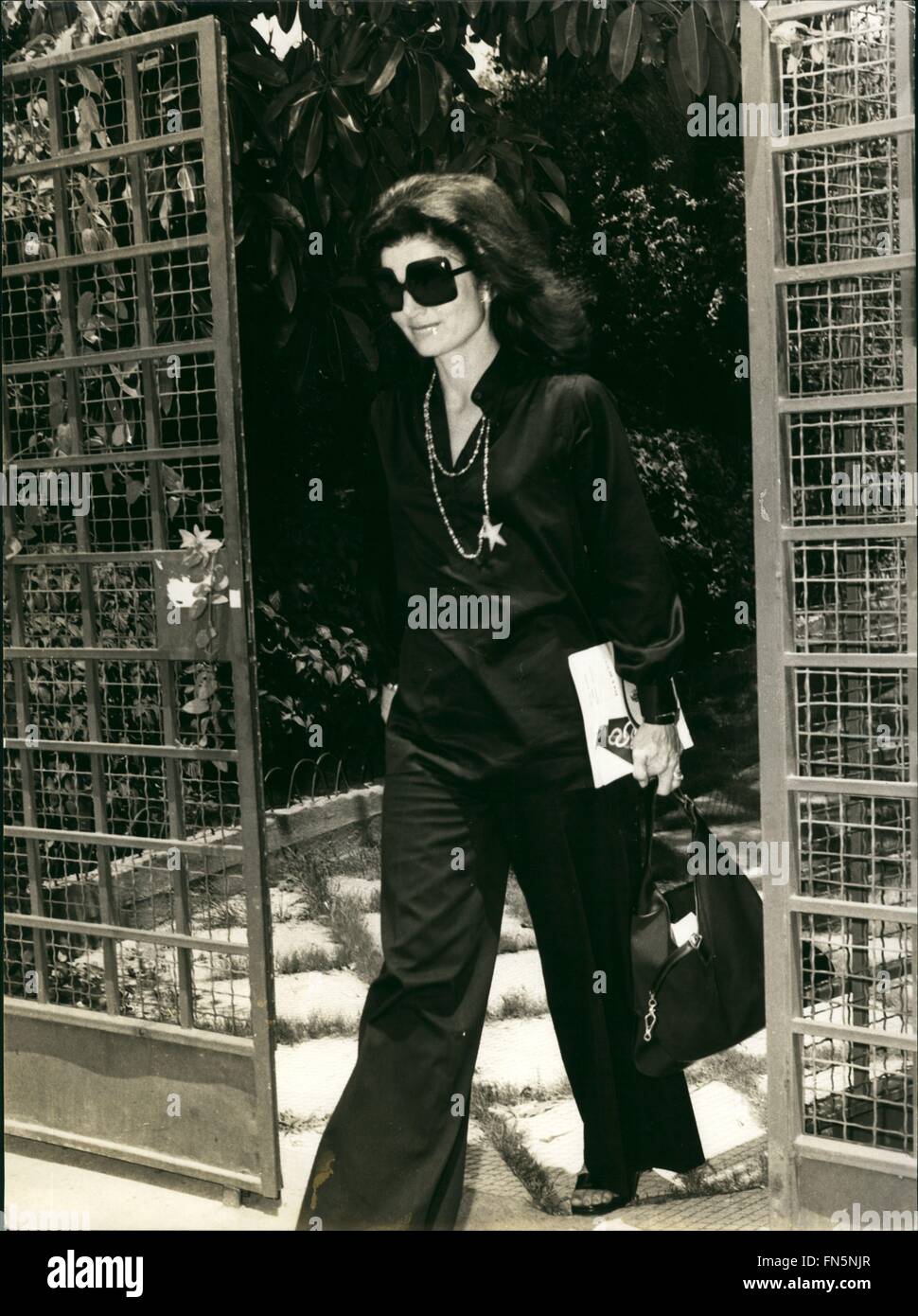 1973 - Jacqueline Kennedy Onassis Griechenland © Keystone Bilder USA/ZUMAPRESS.com/Alamy Live-Nachrichten Stockfoto