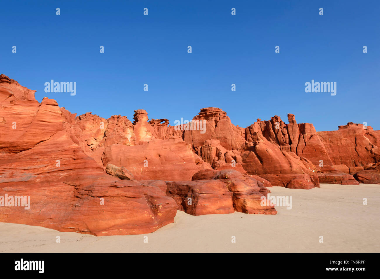 Pindan Cliffs, Cape Leveque, Dampier Peninsula, Kimberley-Region, Western Australia, WA, Australien Stockfoto