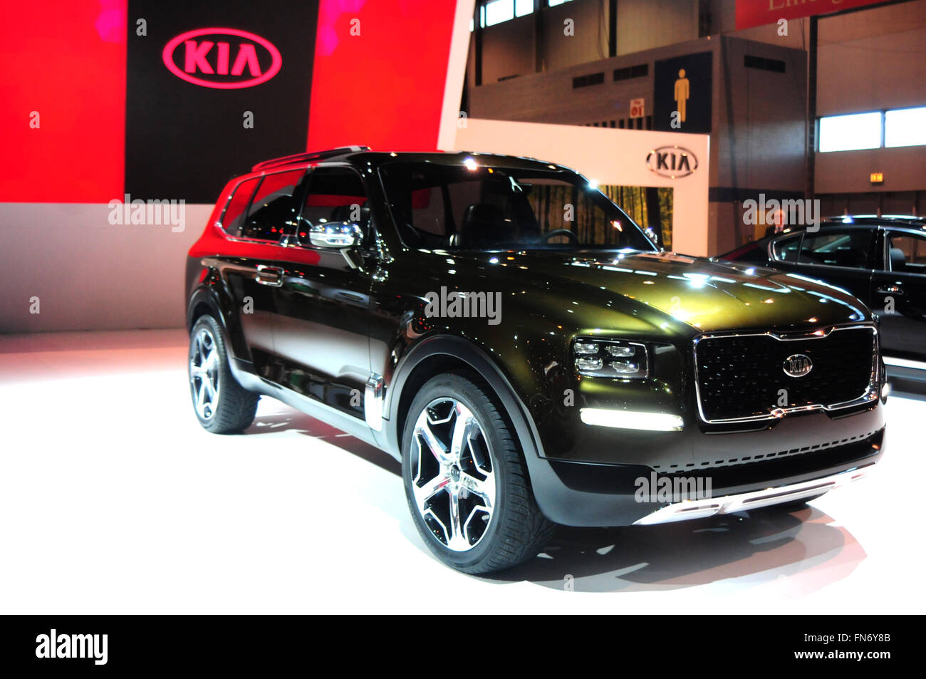 Die Chicago Auto Show 2016 im McCormick Place - Presse mit Vorschau: Kia Telluride wo: Chicago, Illinois, Vereinigte Staaten, wann: 11. Februar 2016 Stockfoto