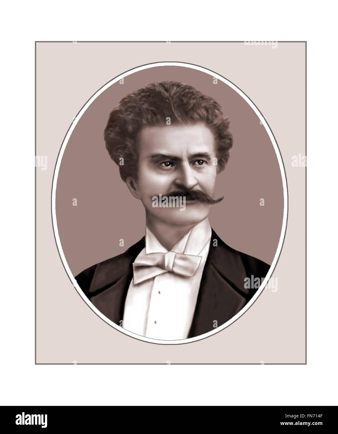 Johann Strauss, 1825-1899, Komponisten-Porträt Stockfoto