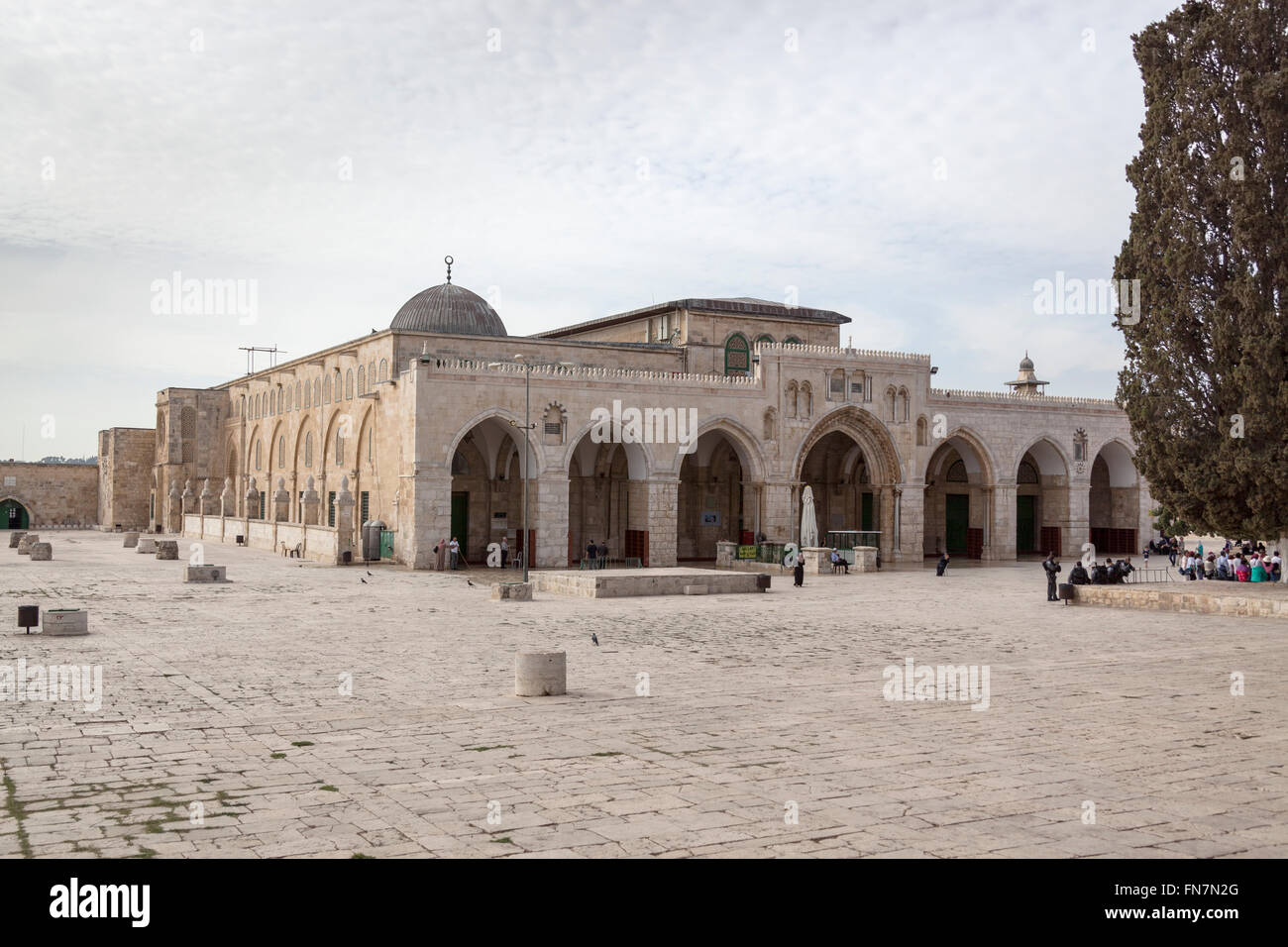 Al-Aqsa-Moschee oder Bayt al-Muqaddas, Altstadt Jerusalem Stockfoto