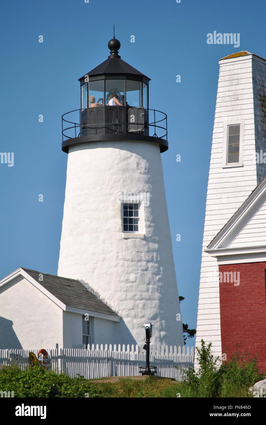 Pemaquid Point Lighthouse, Pemaquid Point, Maine Stockfoto