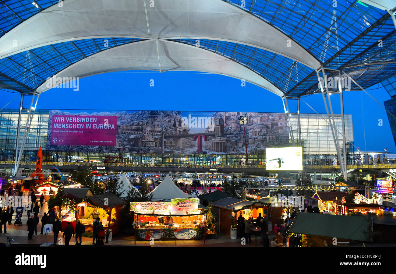 Wintermarkt Flughafen München 2019 Parken www.alamy.de