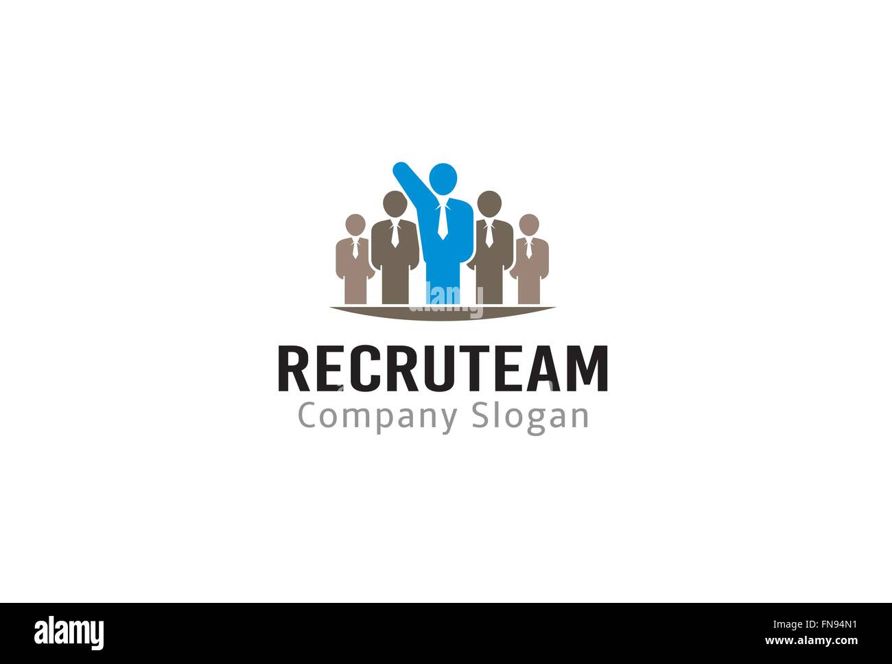 Recruitment Team Logo Vektor Symbol Design Illustration Stock Vektor