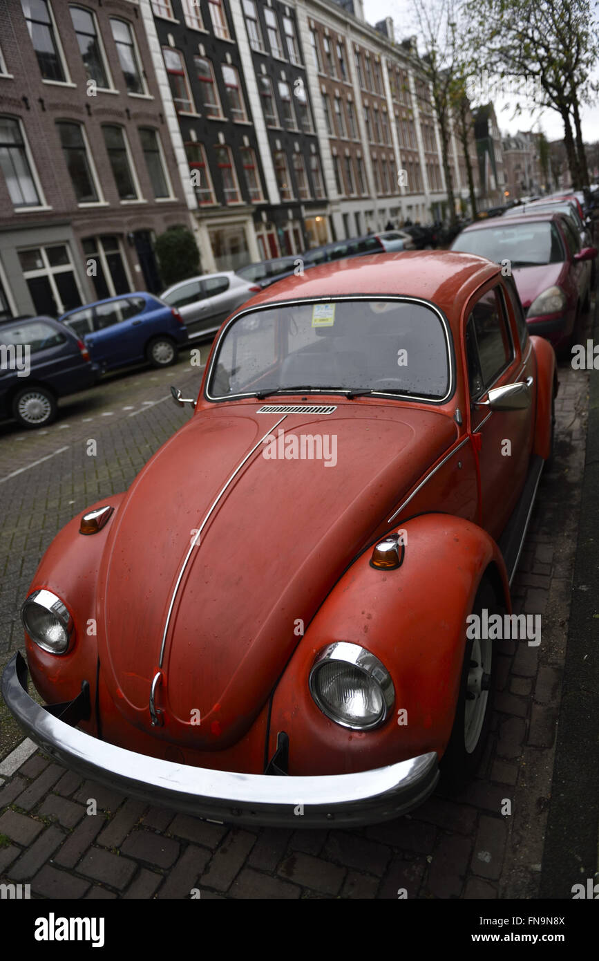 Einen Fehler auf einer Straße in Amsterdam Stockfoto