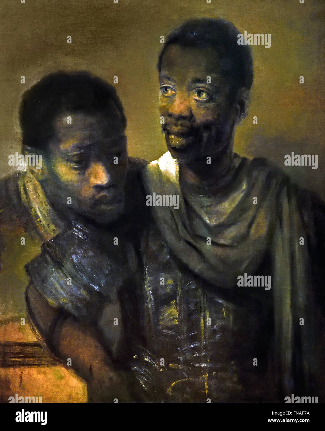 Zwei schwarze Männer (zwei Mauren) 1661 Rembrandt Harmenszoon van Rijn1606 – 1669 niederländischen Niederlande Stockfoto