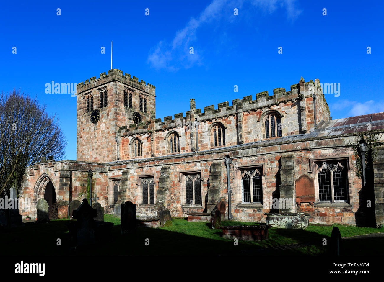 St Lawrence Pfarrkirche, Appleby in Westmoreland Stadt, Grafschaft Cumbria, England, UK Stockfoto