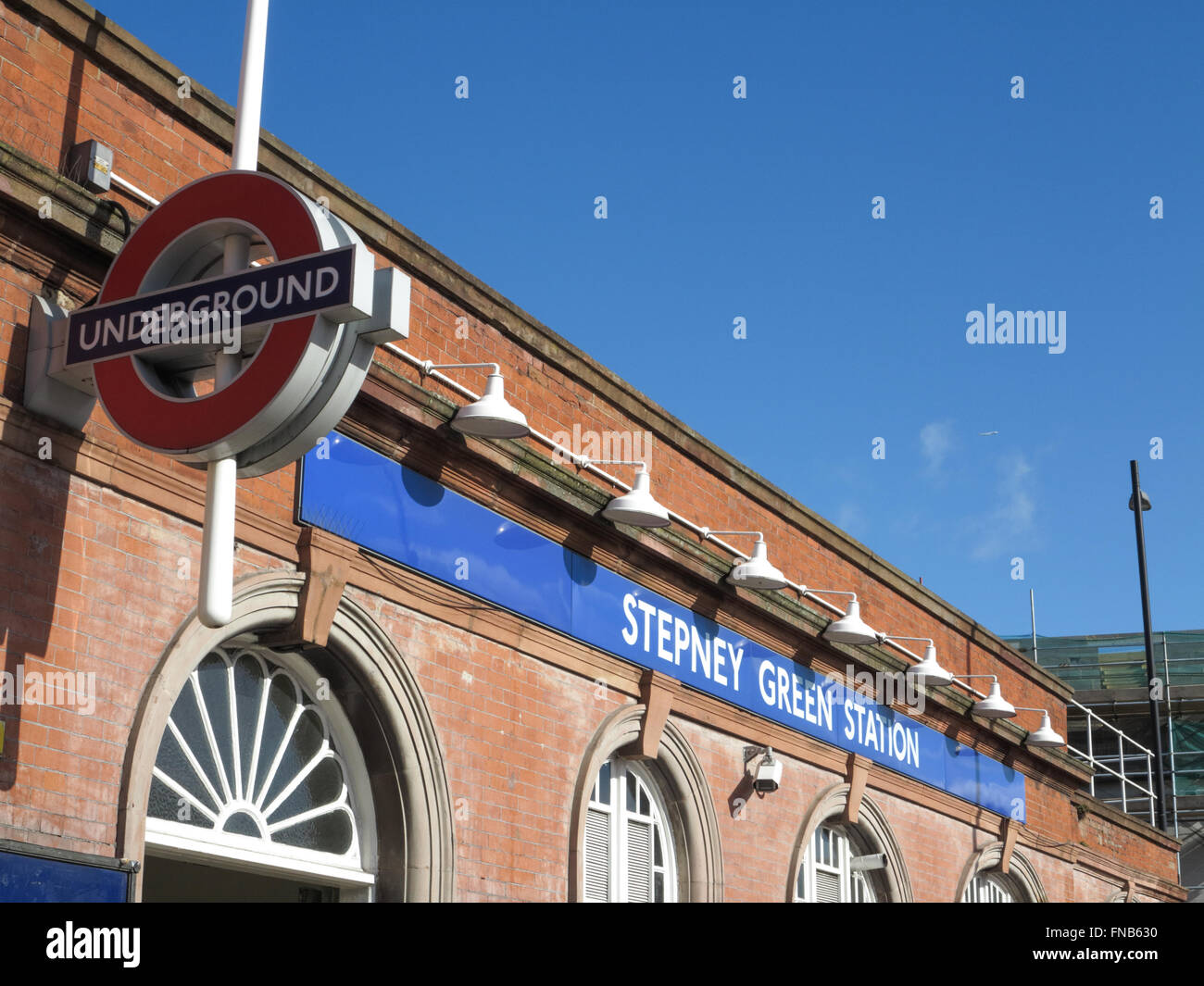 Stepney Green u-Bahnstation Stockfoto