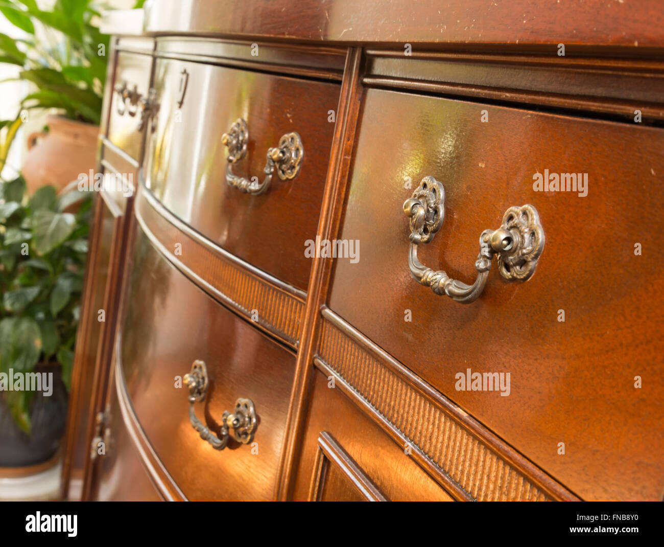 Vintage Antik Möbelbeschläge Nachmittag Tageslicht Stockfoto